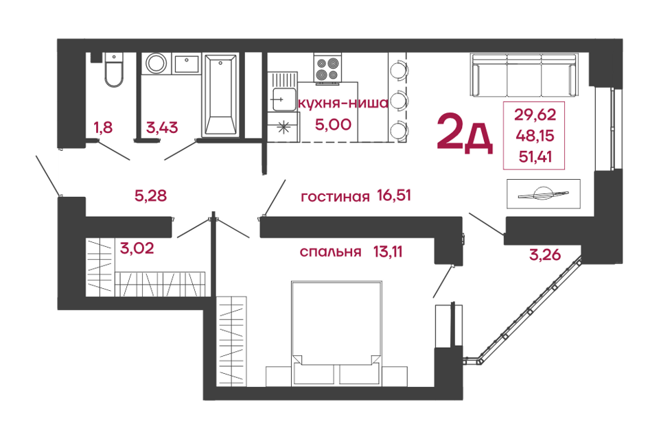 квартира г Пенза ул Измайлова 41б городской округ Пенза фото 2