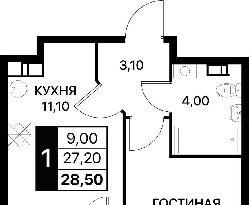 квартира г Ростов-на-Дону р-н Пролетарский ул Вересаева 94 фото 1