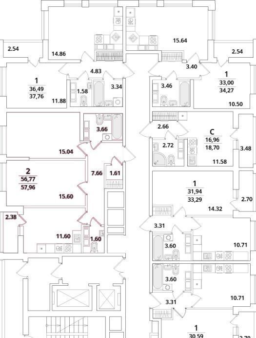 квартира г Санкт-Петербург метро Московская ул Кубинская 82к/1 фото 2