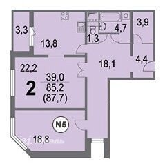 квартира г Химки ул Молодежная 63к/2 Молжаниново МЦД-3 фото 34