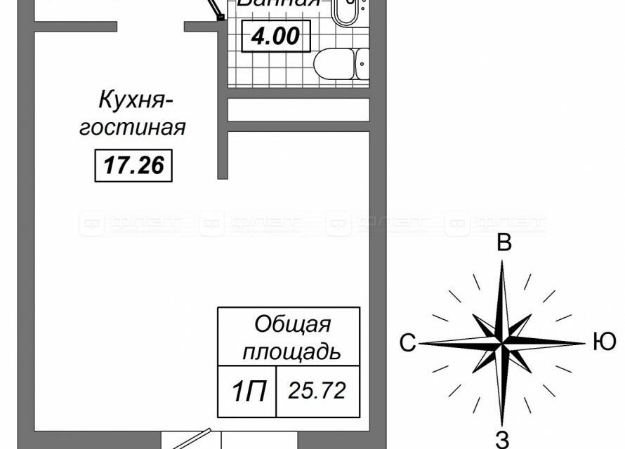 квартира г Казань ул Стадионная 1 городской округ Казань фото 7