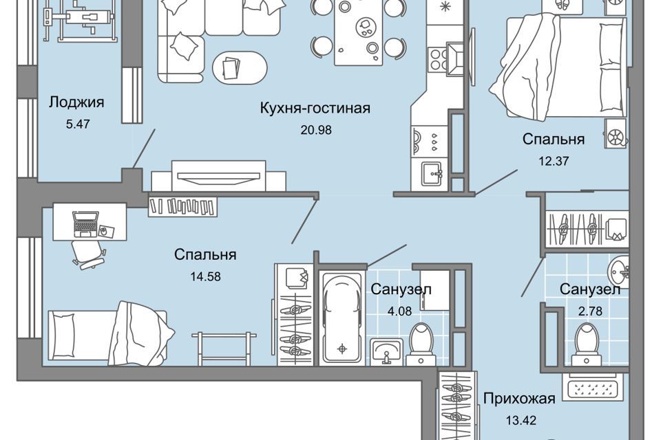 квартира г Киров ул Капитана Дорофеева 26 городской округ Киров фото 1