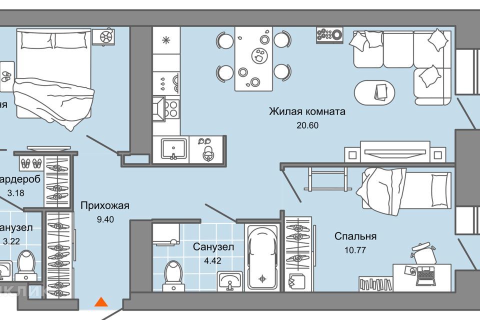 квартира г Ульяновск ул Еремецкого 36 городской округ Ульяновск фото 1