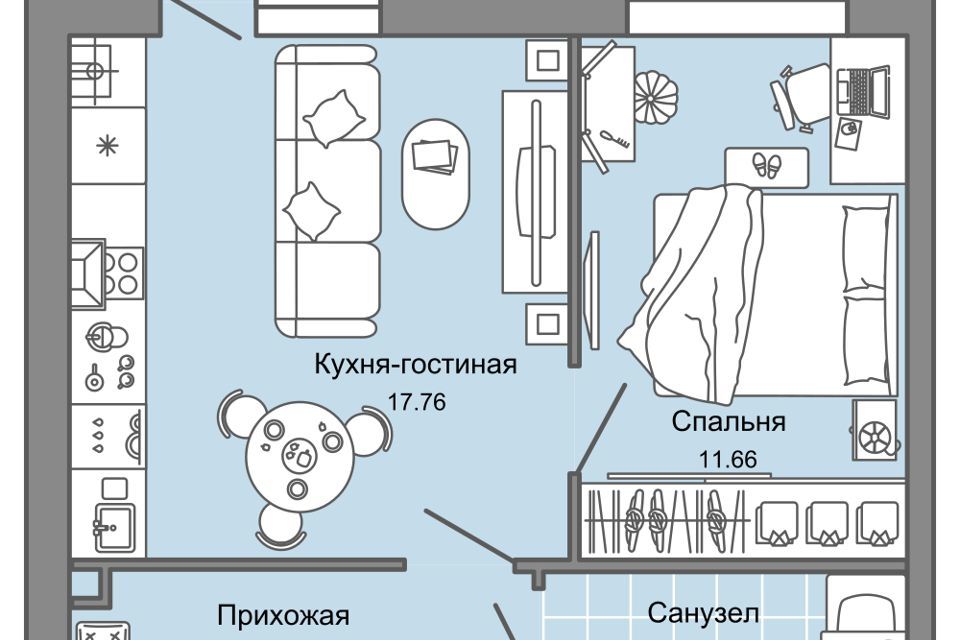 квартира г Ульяновск б-р Военных строителей 1 городской округ Ульяновск фото 1