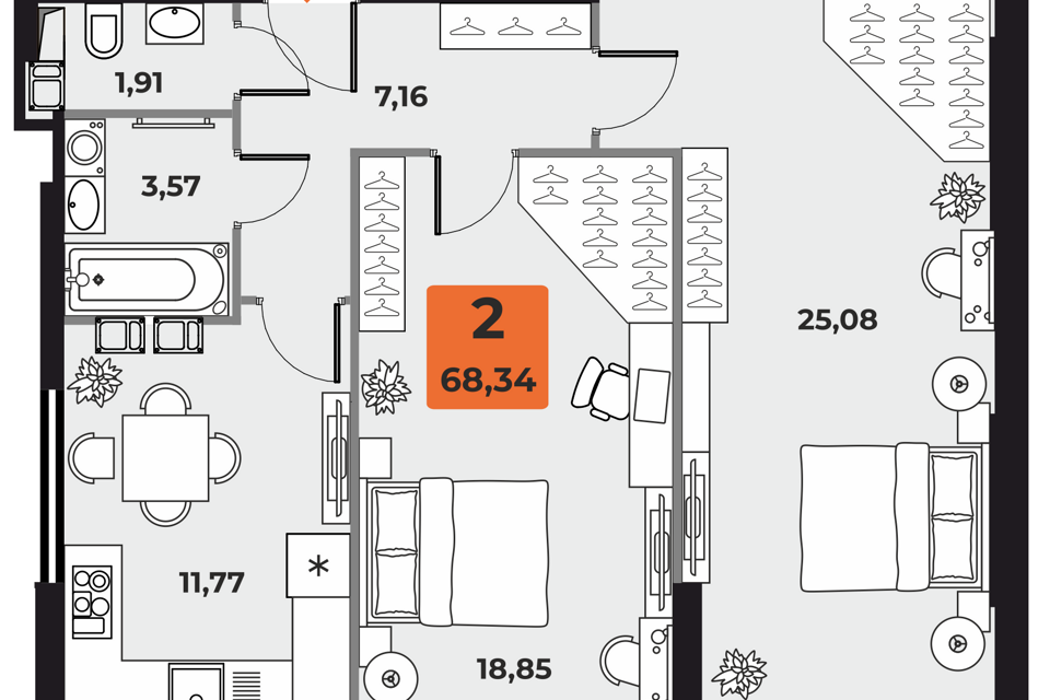 квартира г Самара ул Санфировой 95в городской округ Самара фото 1