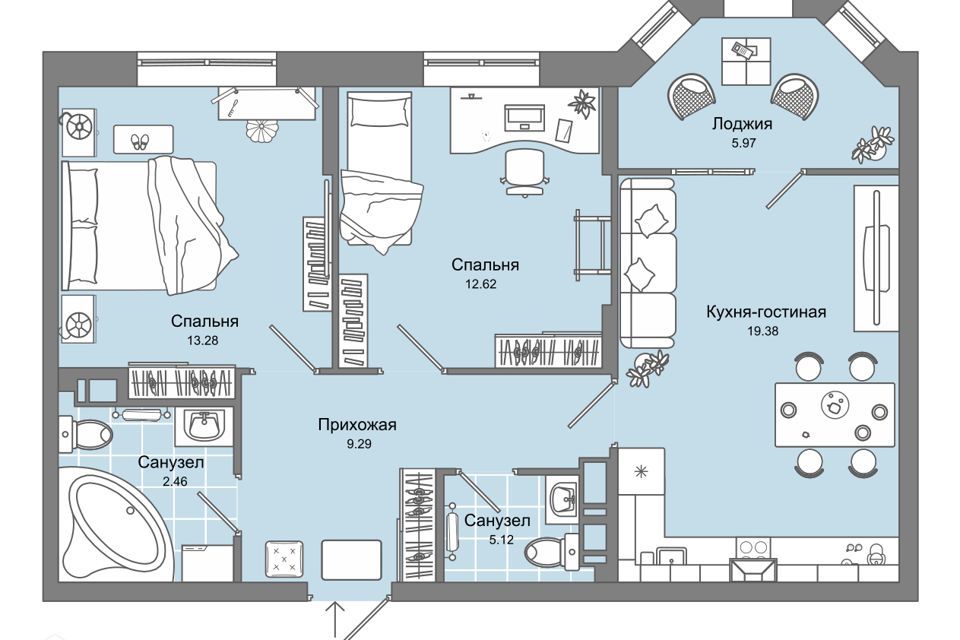 квартира г Киров ул Свободы 28 муниципальное образование Киров фото 1